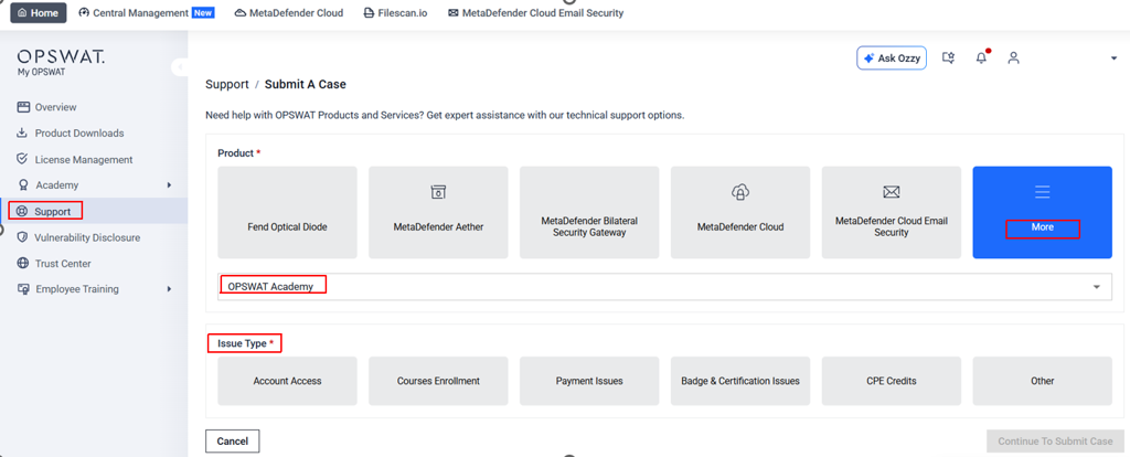 Academy - How can I contact OPSWAT Academy for support